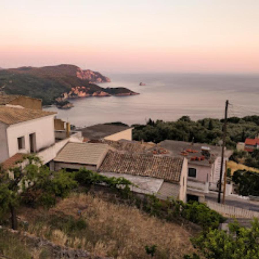 Traditional Panoramic Sea View House Lákones Eksteriør bilde